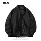 GLM jacket men's spring and autumn loose jacket men's casual simple baseball uniform men's comfortable versatile top black XL