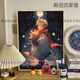
Little Prince Mi Lan and Rose Digital Oil Painting Diy Filling Color Hand-painted Painting Cartoon Acrylic Oil Painting Decorative Painting qx14380 60*70cm Thick solid wood inner frame + exquisite outer frame (