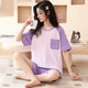 El pijama de belleza urbana para mujeres en verano algodón puro manga delgada de manga corta lindo set de dos piezas de dos piezas Versión coreana de primavera y otoño para la ropa para el hogar puede ser rojo SKM6627 Color M (recomendado 75-95Jin [Jin equivale a 0.5 kg])