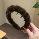 Hairdressing Tools Meow Meow Headband with Toothed Plush Headband Cute Cat Headband Sweet Cat Ear High Crown Hair Accessory Leopard Print Toothed Plush Headband