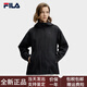 斐乐（FILA）女梭织外套2025春新时尚休闲简约宽松连帽风衣上衣 雾莲白-IV S 160/80A