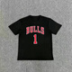 
Qiao Ting Bulls Rose Laven American basketball training suit Quick-drying short-sleeved sports T-shirt shooting suit trendy brand loose summer T6623 White Flyingman XS