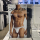 Calvin Klein CK men's elastic doublet comfortable breathable sweat-wicking thong underwear three-pack official flagship NB2623-001 black S United States