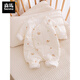 Semir Children's Newborn Baby Jumpsuit Autumn and Winter Newborn Baby Clothespin Cotton Clothes Thin Cotton Clothes Pure Cotton 0-3 Months Cute Puppy 52cm