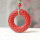 
Yongsi Cinnabar Fortune Rings and Rising Pillow Clothes Pendant Amulet 11166