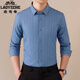 老爷车（LAOYECHE）轻奢衬衫男长袖2025春季新款潮流帅气轻奢高端痞帅高级感衬衣 9761绿条 S 体重90-110斤