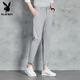 Playboy (Playboy) Pantalones informales de nueve puntos Pantalones pequeños para hombres Summer NUEVA TENTRA VERSATILE PITOS SLIM LARGOS Hombres 9898 Caki 31
