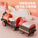 
Small train can be remotely controlled for children's electric car for men and women children toys four-wheeled car two-seater baby electric battery car retro warbler with spray + double electric dual-wheel drive + car, safety helmet beach ocean ball installation tool