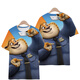 Xuanmo T-shirt Men's Big Belly Belly Crazy Zootopia Nico Judy T-shirt Men and Women Fox Rabbit à manches courtes T1480 S 75-85Jin [Jin est égal à 0,5 kg]