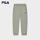 FILA FILA couple style men's and women's trousers 25 autumn and winter new casual loose cuffed sports pants plus velvet to keep warm, green khaki-DK L 175/84A/L