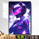 
Cyberpunk paintings e-sports room car motorcycle motorcycle decoration painting hotel corridor internet cafe background wall mural cool helmet shadow S1049 80*100cm