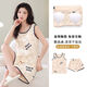 Jianman comes with chest pad vest shorts pajamas for women in summer loose large-size sleeveless two-piece home clothing fashion suit FY9856 M Recommended 80-100Jin [Jin equals 0.5 kg]