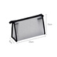 Eekiks Trip de negocios Aprends de tocador, hombres y mujeres, bolsa de maquillaje portátil simple de gran capacidad, bolsa de almacenamiento impermeable transparente, negro