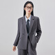訫嗳 Yishan formal wear women's suit college student suit public examination civil servant interview small lady suit jacket professional wear single piece - black suit interview bi preparation shirt S recommended weight 90-100 Jin Jin equals 0.5 kg