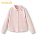 Bala Balaone Girls Shirt Children's Long Sleeve 2025 New Autumn Top Brushed Plaid Jacket Trendy Red Tone 00366 165