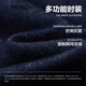 MO/Co. Jeans 2025 autumn new product instantly cool feeling antibacterial mid-waist straight black wide-leg pants MBE3JEN037 denim blue XXS /XXS