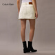 Calvin KleinJeans 25 spring and summer new women's trendy retro sexy hot girl ck cotton A-line denim skirt 47B728G RG3-denim white XS 26