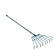 Rake Green landwirtschaftlicher Getreide, Kies, Gartenreinigungsmüll, umgestürzte Blätter, Holzgriff, Stahlrohr, Grasrake 3523 Trapezoidal Green 9-Tooth Rake-Add 3 Dicke 1 Meter 2 Stangen