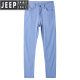 JEEP SPIRIT吉普冰丝浅色牛仔裤男新款夏季弹力宽松直筒商务高端休闲长裤 9767中蓝【天丝】 款 28 【腰围：二尺一】