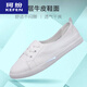 Kefen (Kefen) Wenzhou Zapatos blancos de cuero para mujeres Vacas en verano Sombro suave SOLO SOLO PLANDO Ligero sin deslizamiento 12809 Blanco (ligeramente ancho) 36