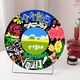 
Ten Qintian hand-painted graffiti vinyl record DIY digital oil painting ornaments decorative painting unzipped handmade gift RS16778 diameter 20cm thick solid wood inner frame Highlight pigment + oil canvas + painting
