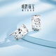 Ming brand jewelry platinum earrings Pt950 white gold starlight whispering earrings BFH0135 platinum earrings about 3.44 grams