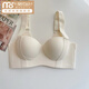 Modal 2025 Nuevo ropa interior de media taza de doble bola para mujeres con senos pequeños reunidos para mostrar un sujetador anti-sagging de gran ajuste para mujeres. Champagne + Color de champán/* Descuento Dos piezas s [32/70AB] Tipo de ajuste de elevación
