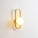HP Fashion Home Postmodern Glass Gold Wall Lights Multiple LED Bedroom Bedside Small Wall Lights Hotel Engineering Aisle Corridor Wall Lights 6624A Black-40*15cm-E27