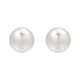 Bai Qixin Pearl Earrings S925 Silver Needle French Oblate Steamed Bun Earrings Women's Light Luxury High-end Earrings and Earrings for Your Girlfriend Oblate Steamed Bun Pearl Earrings 10mm