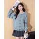 TonLion 2025 Autumn Women's Exquisite Lace Design Round Neck Cardigan Jacket