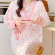 桑琴月子服春秋夏季三件套装薄款产后哺乳衣外出孕妇睡衣产后喂奶2XL 9911西瓜女孩【里短袖】 M 【建议80-100斤】