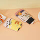 Ultra-dünner Auszug Taschen Multi-Card-Karten-Beutel-ID-ID-Karte Bankkarte tragbare kleine Teleskopkartenhalter-Karten-Clip-Katze viel Glück