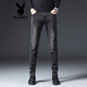 Playboy (Playboy) Hong Kong High-End-Sommer-Schwarze Jeans 2025 neuer elastischer schlanker, gerade Füße koreanische Version Langes Hosen Gray 1049 Gray 28