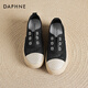 Daphne Mesh Chaussures décontractées pour les femmes 2025 Nouveau été Small Fragrance toile chaussures pour femmes Chaussures pêcheurs à une jambe à pattes simples noir 36