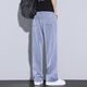 
LEE KIDS summer new super soft jeans men's thin large straight loose wide-leg pants men's trendy Hong Kong style trousers 1048 blue high-quality summer leisel thin model M 100-115Jin [Jin equals 0.5 kg]