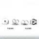 Nilan Fat Donglai same style pt950 platinum earplugs PT950 earrings ear stud accessories DIY platinum earplugs women's lace lace@single
