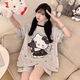 
Mai Chaoshang pajamas for women in summer short-sleeved thin cartoon girl summer women's plus size home clothing set 9928 cotton M women's M size 155cm 70-90Jin [Jin equals 0.5 kg]