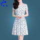 CS.LION Temperament Reducing Ice Silk Dress 2025 New High-end Women's Short Sleeve Middle-aged and Elderly Mother Summer Skirt for Women Summer 9905 Skirt M 80-100Jin [Jin equals 0.5 kg]