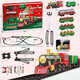 Train Toy Track High Speed Rail Parking Lot Model Children Boys Electric Steam EMU Birthday New Year Gift Alloy Large Train Track + 5 Cars-2412 Rechargeable Version With Rechargeable Battery + Charger