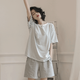 冬雾100%纯棉睡衣女夏季短袖短裤薄款可爱学生全棉夏天休闲家居服套装 蔷薇色 A9859短裤 M 码（80-100斤）
