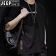 JEEP SPIRIT男装春夏季宽松纯棉T恤百搭男士夏天透气圆领短袖简约上衣服T 白色#1365【短袖-纯棉】 S 【建议90-115斤】