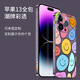 Frontcode eignet sich für Apple 14 Flash Point Transparent Matte 13 Film Apple 14pro Max Cartoon-Farbfilm 12pro Film LX-A3527 für iPhone13 (Color Flash Point)