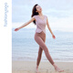 
Fansheng Yoga Fashion, Simple and Comfortable Design V-neck Casual Waist Slimming Outer Vest Outer F14223 Soft Powder S