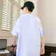 VZVJ short-sleeved men's summer fashion brand letter printing round neck half-sleeved T-shirt American casual men's plus size loose T-shirt D693 white M size 90-110Jin[Jin equals 0.5 kg]