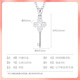 BOC Billion Gold PT950 Scepter Key Platinum Pendant Platinum Jewelry Necklace Birthday and Valentine's Day Gift for Girlfriend and Wife Scepter Key Pendant About 1.7g + 925 Silver Chain