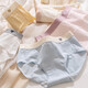 Cool Chapter (KUZHANG) Girls A-type pure cotton underwear girl students junior high school students girl middle waist breathable briefs spring and summer 5 packs 6623 blue rabbit butterfly 150 CMM code suitable for 65-80 Jin [Jin equals 0.5 kg]