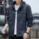 Woodpecker (tucano) chaqueta chaqueta para hombres primavera y otoño suelto con capucha a prueba de viento top para hombres de hombres oscuro xl
