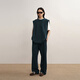 LESS [same style in the mall] 2025 autumn new straight loose commuter casual sleeves 2P8E15920 438 deep ink blue M