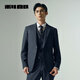 Lilang Suit de tres piezas Pierras plegadas para hombres Traje 25 Vestido formal de otoño azul oscuro 2xl 180/92a