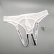 TTPMER men's sexy underwear breathable underwear mesh transparent thong tight sexy gay shorts U convex black one size (85-155)